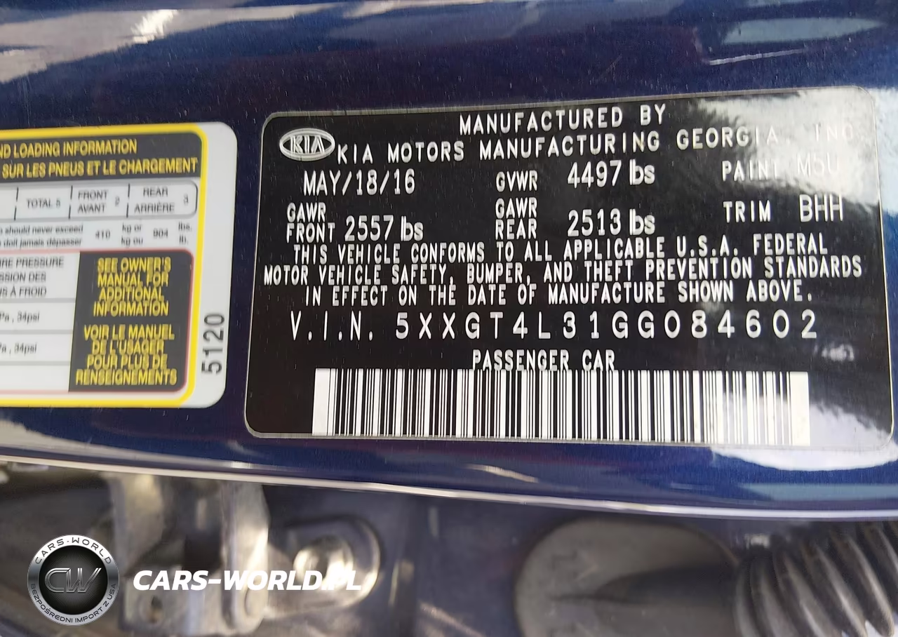 2016 Kia Optima Lx VIN:5XXGT4L31GG084602 - 9