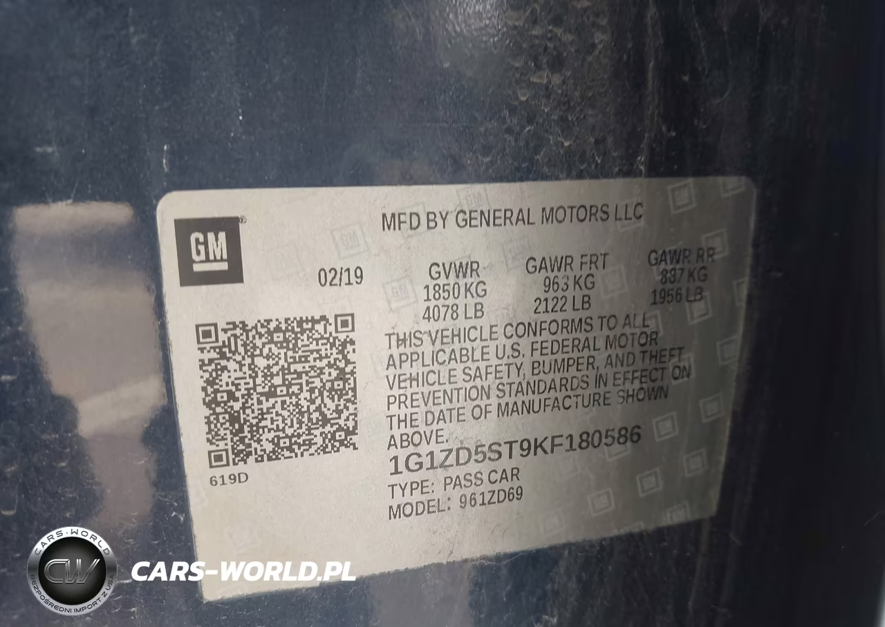 2019 Chevrolet Malibu Lt VIN:1G1ZD5ST9KF180586 - 9