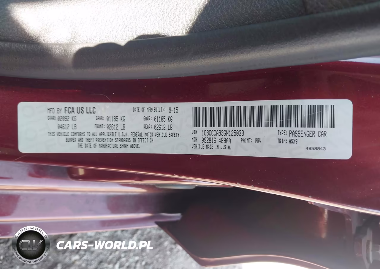 2016 Chrysler 200 Limited VIN:1C3CCCAB3GN125033 - 9