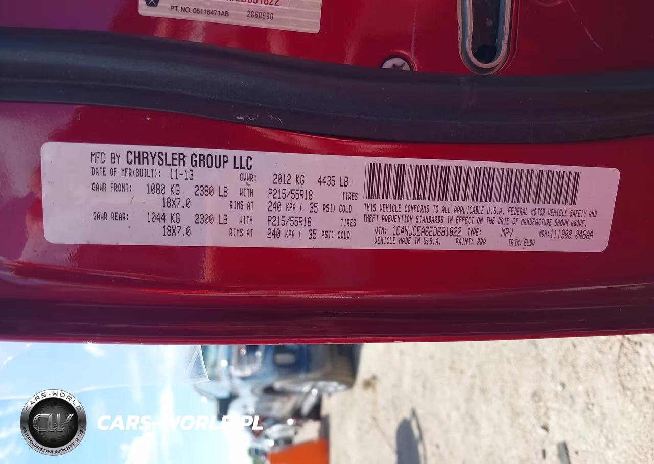 2014 Jeep Compass High Altitude VIN:1C4NJCEA6ED681822 - 9