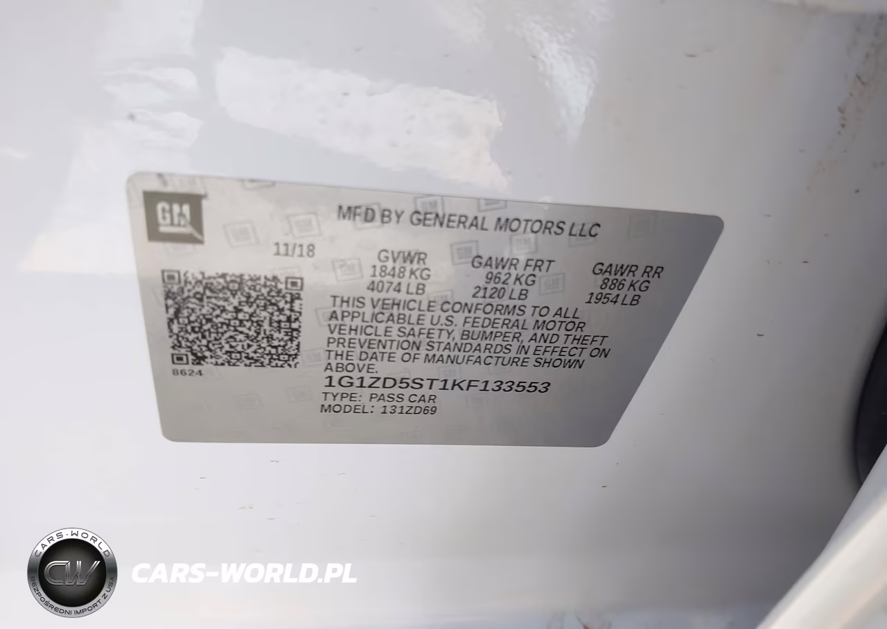 2019 Chevrolet Malibu Lt VIN:1G1ZD5ST1KF133553 - 9