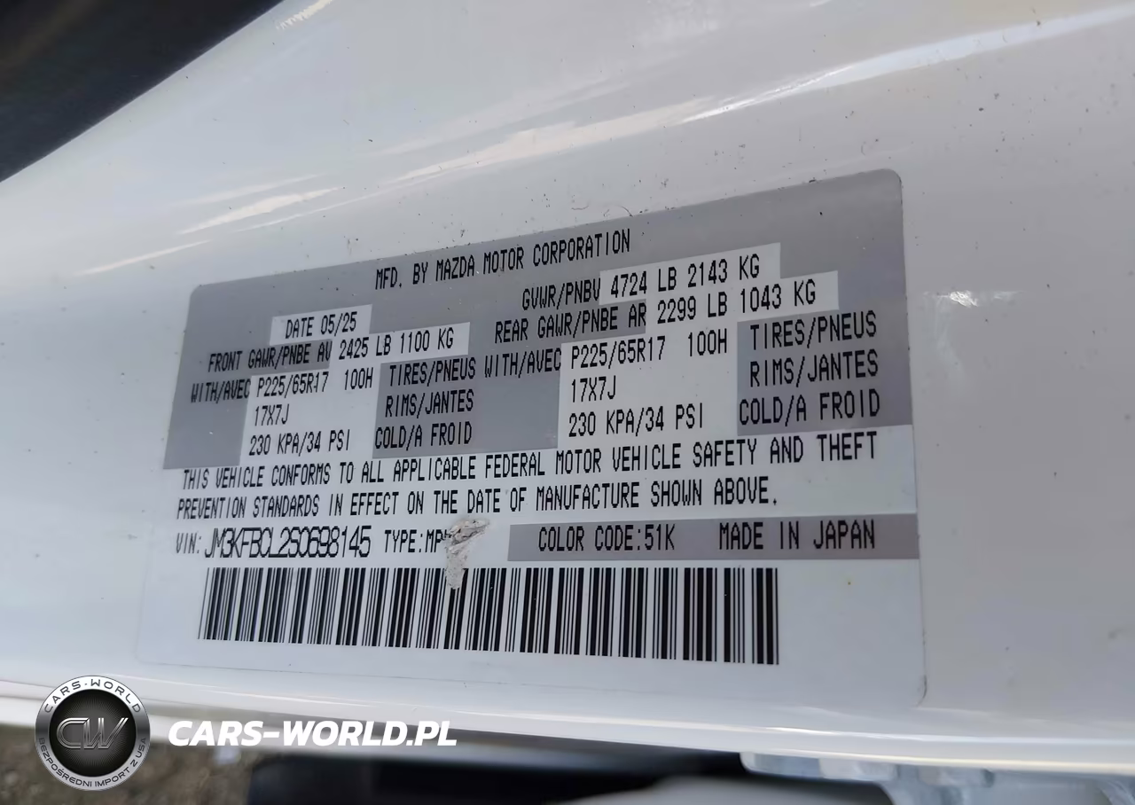 2025 Mazda Cx-5 2.5 S Preferred VIN:JM3KFBCL2S0698145 - 9