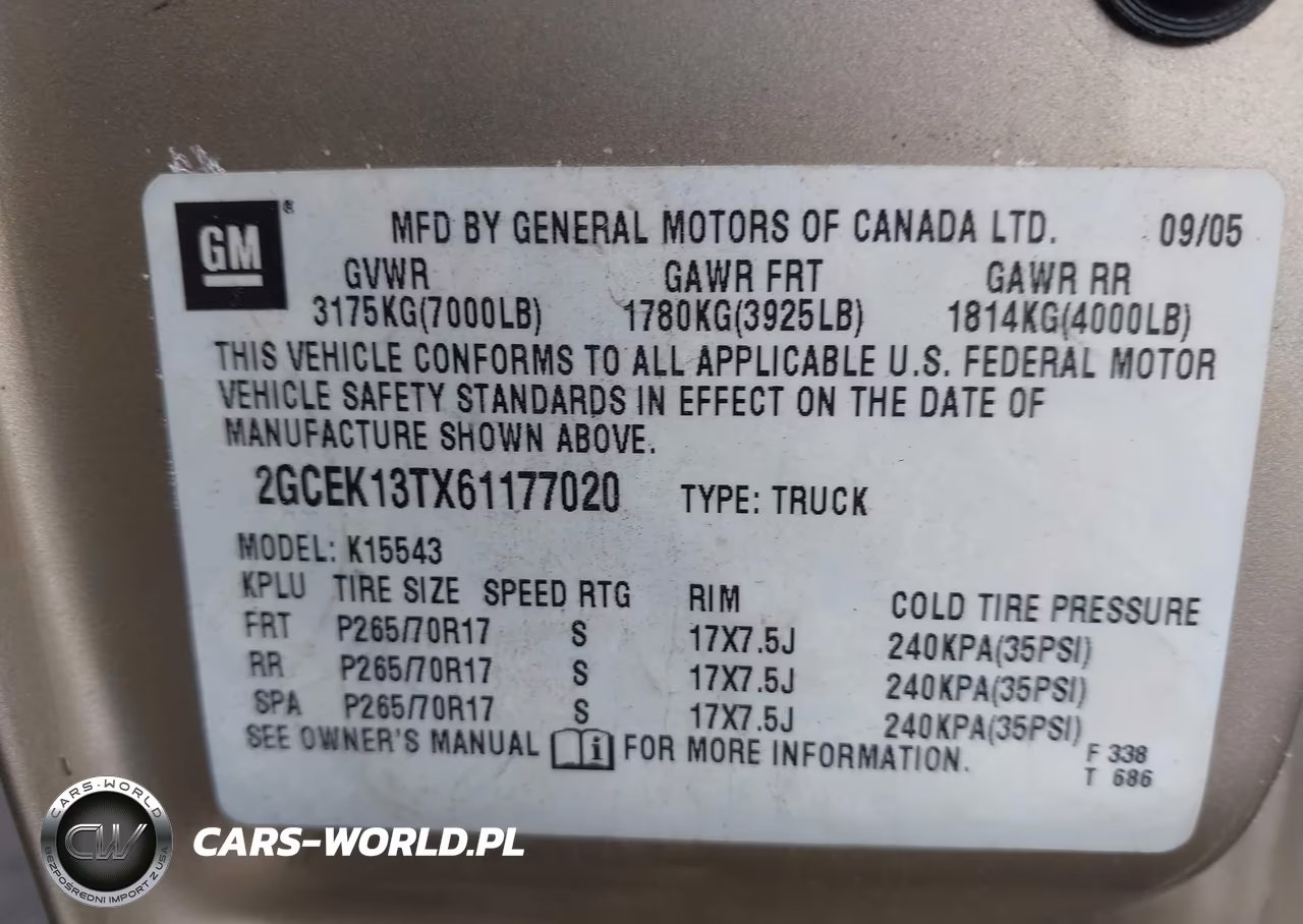 2006 Chevrolet Silverado 1500 Lt1 VIN:2GCEK13TX61177020 - 9