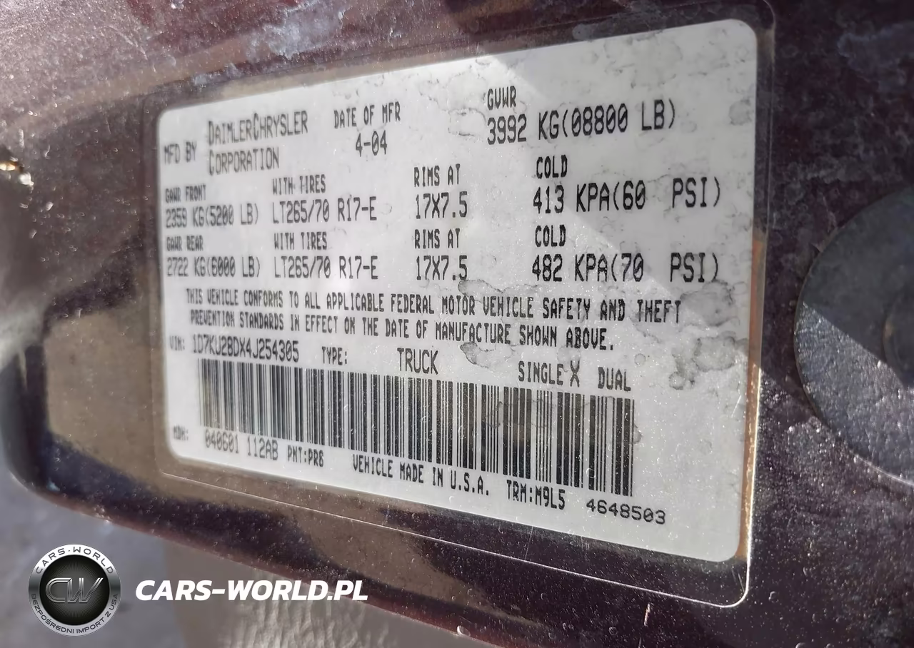 2004 Dodge Ram 2500 Slt-Laramie VIN:1D7KU28DX4J254305 - 9