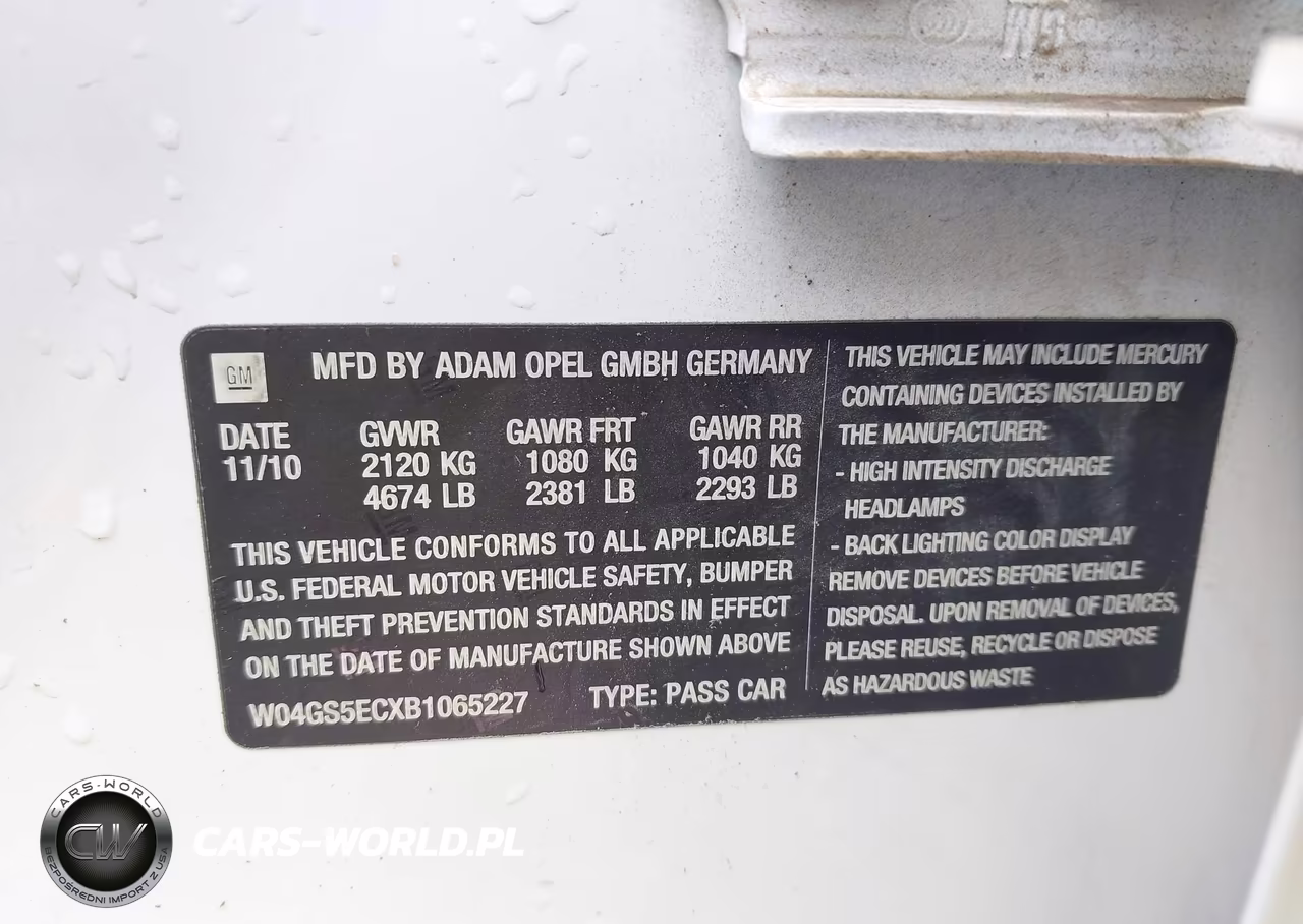 2011 Buick Regal Cxl Russelsheim VIN:W04GS5ECXB1065227 - 9