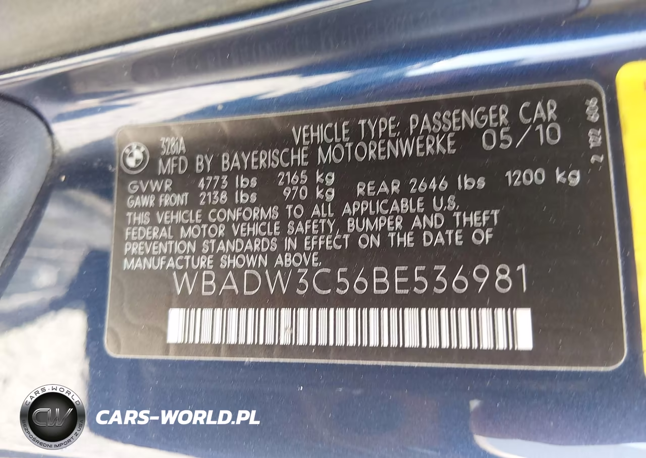 2011 BMW 328I VIN:WBADW3C56BE536981 - 9
