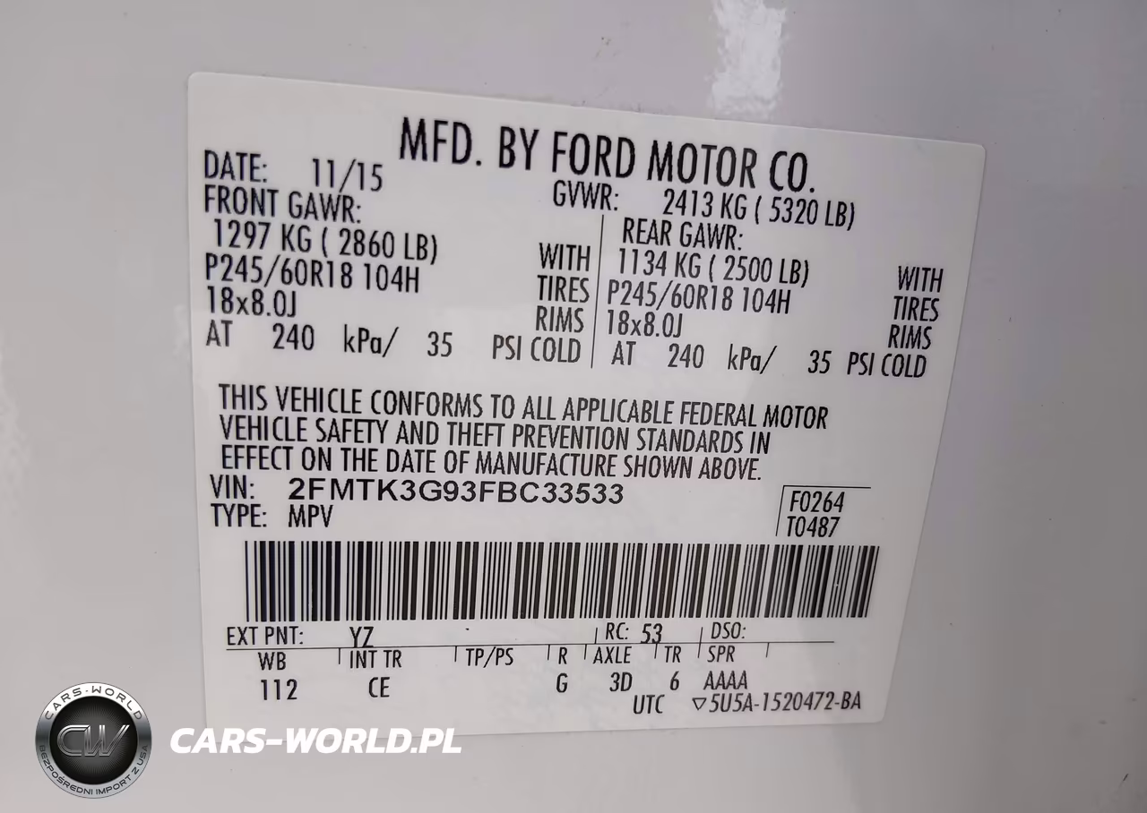 2015 Ford Edge Se VIN:2FMTK3G93FBC33533 - 8