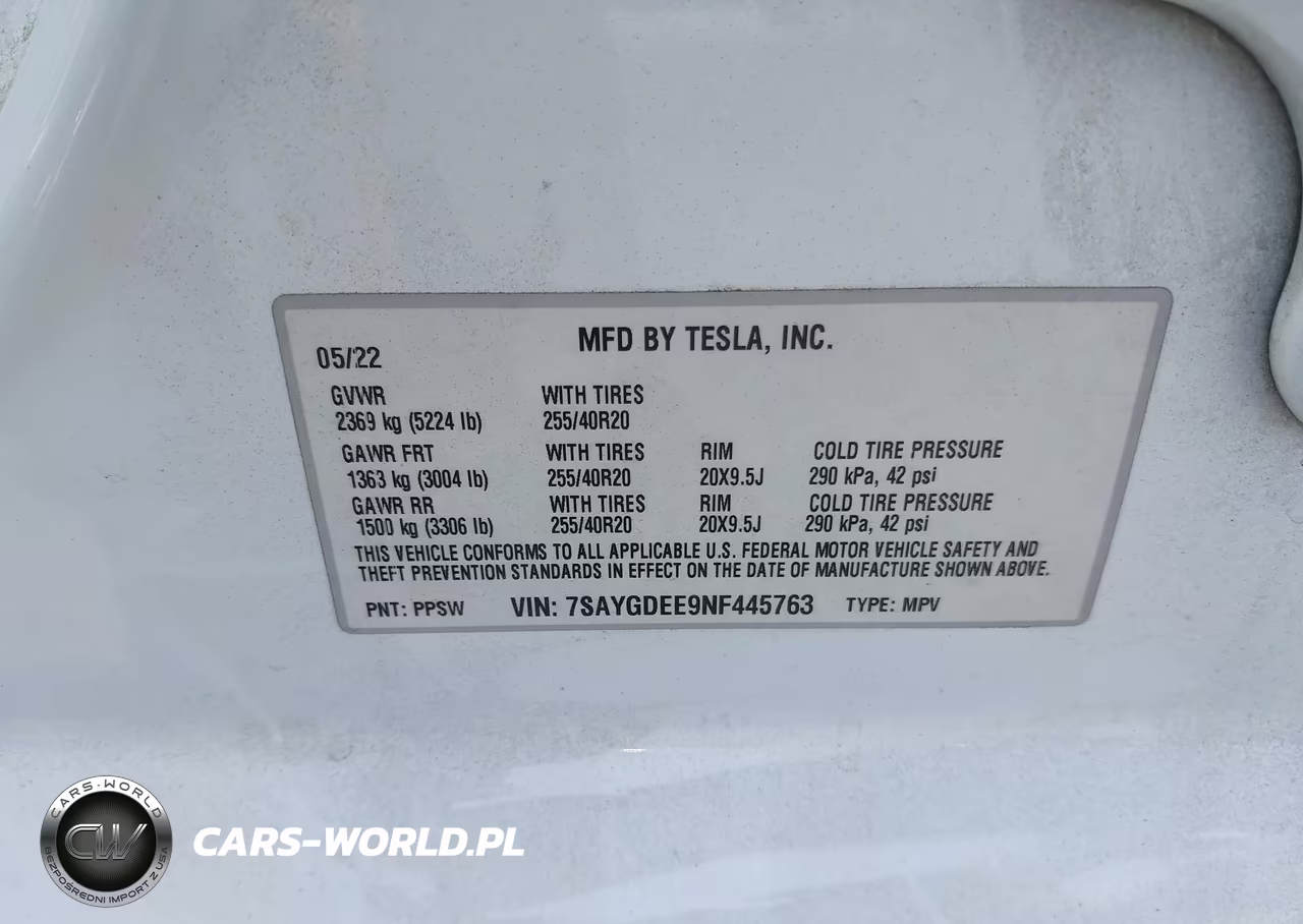2022 Tesla Model Y Long Range Dual Motor All-Wheel Drive VIN:7SAYGDEE9NF445763 - 9