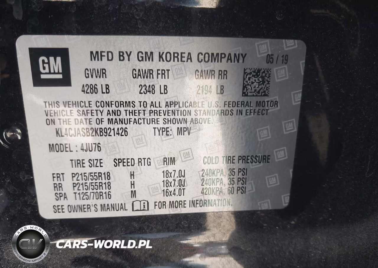 2019 Buick Encore Fwd Preferred VIN:KL4CJASB2KB921426 - 9