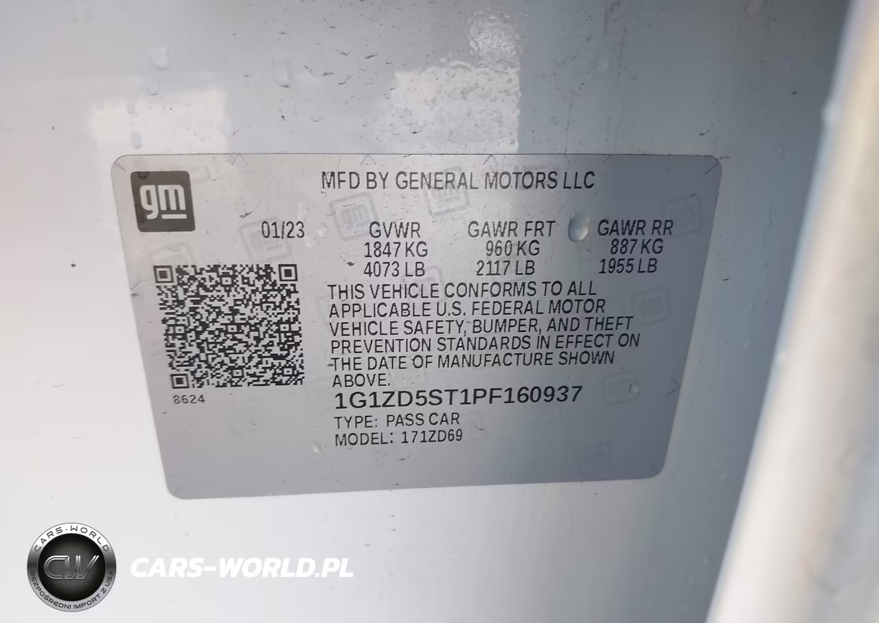 2023 Chevrolet Malibu Fwd 1Lt VIN:1G1ZD5ST1PF160937 - 9