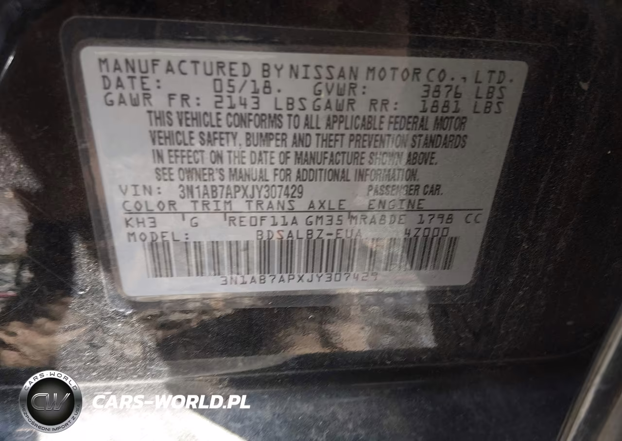2018 Nissan Sentra S VIN:3N1AB7APXJY307429 - 9