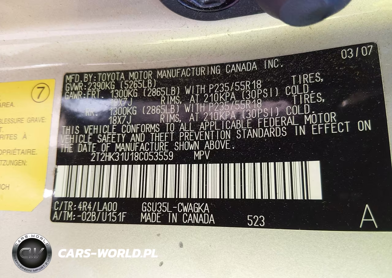 2008 Lexus Rx 350 VIN:2T2HK31U18C053559 - 9