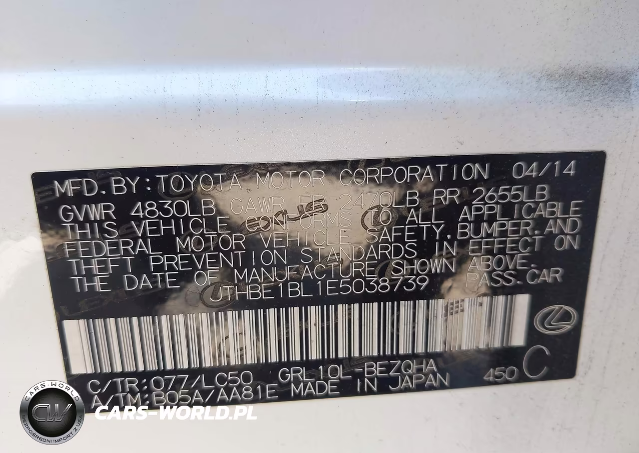 2014 Lexus Gs 350 VIN:JTHBE1BL1E5038739 - 9