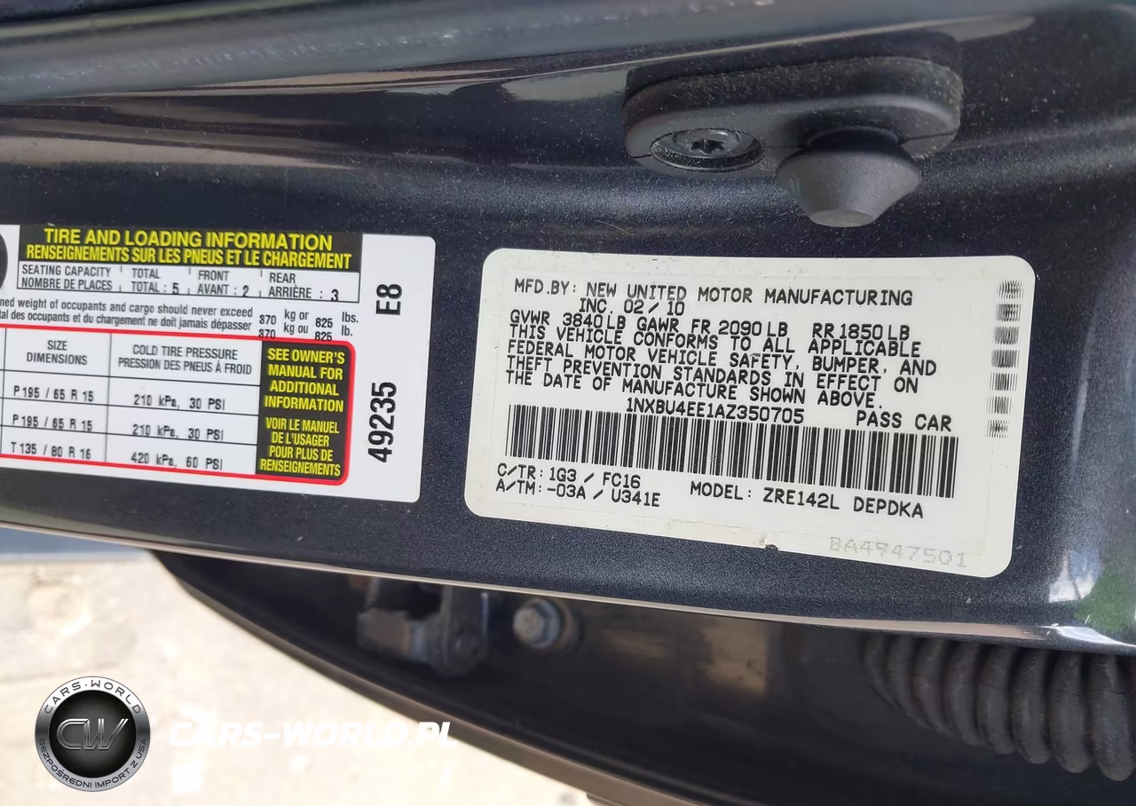 2010 Toyota Corolla Le VIN:1NXBU4EE1AZ350705 - 9