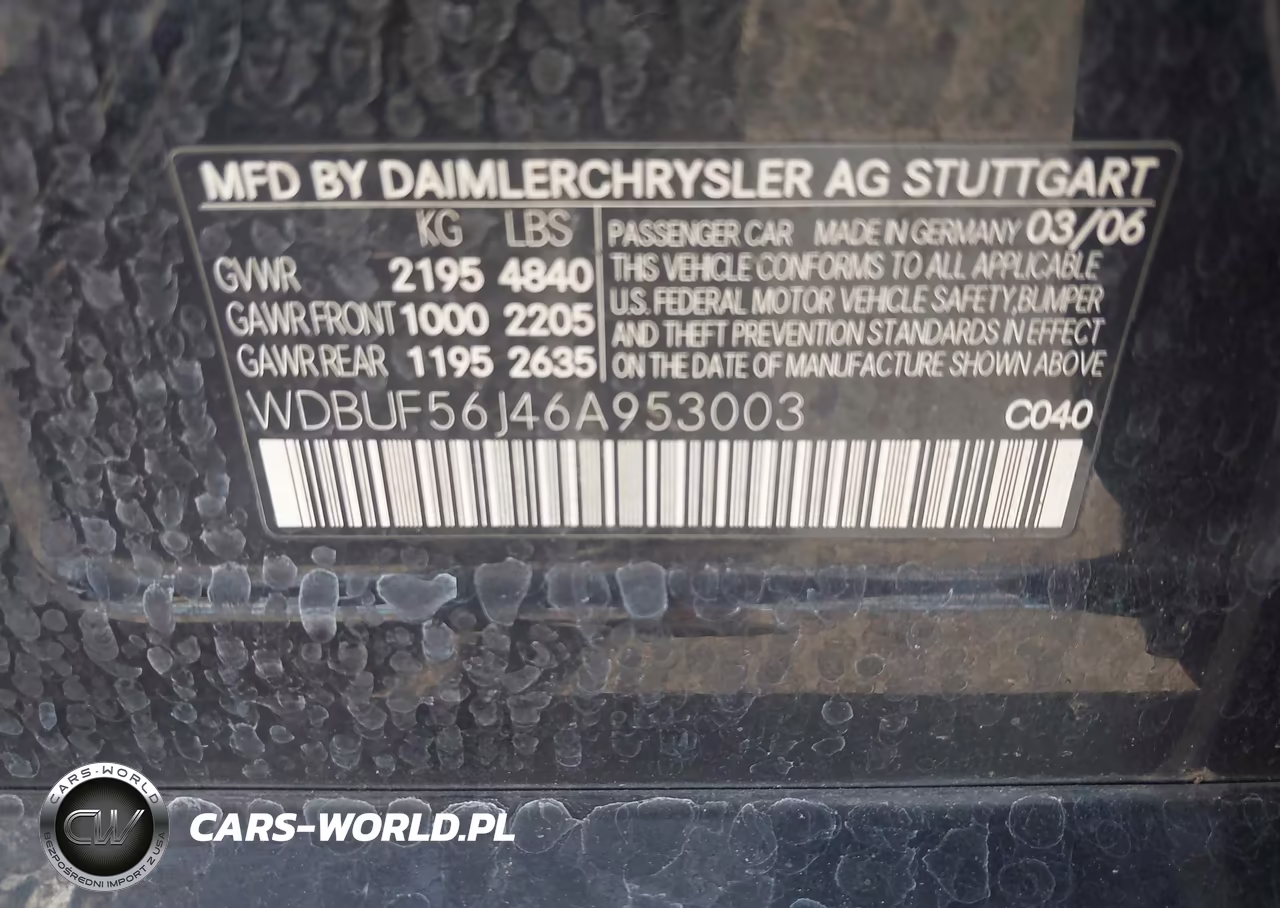 2006 Mercedes-Benz E 350 VIN:WDBUF56J46A953003 - 9