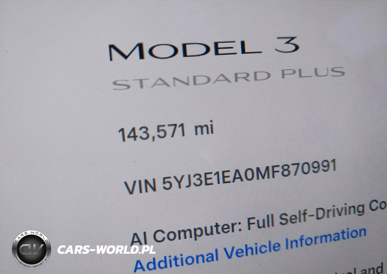 2021 Tesla Model 3 Standard Range Plus Rear-Wheel Drive VIN:5YJ3E1EA0MF870991 - 14