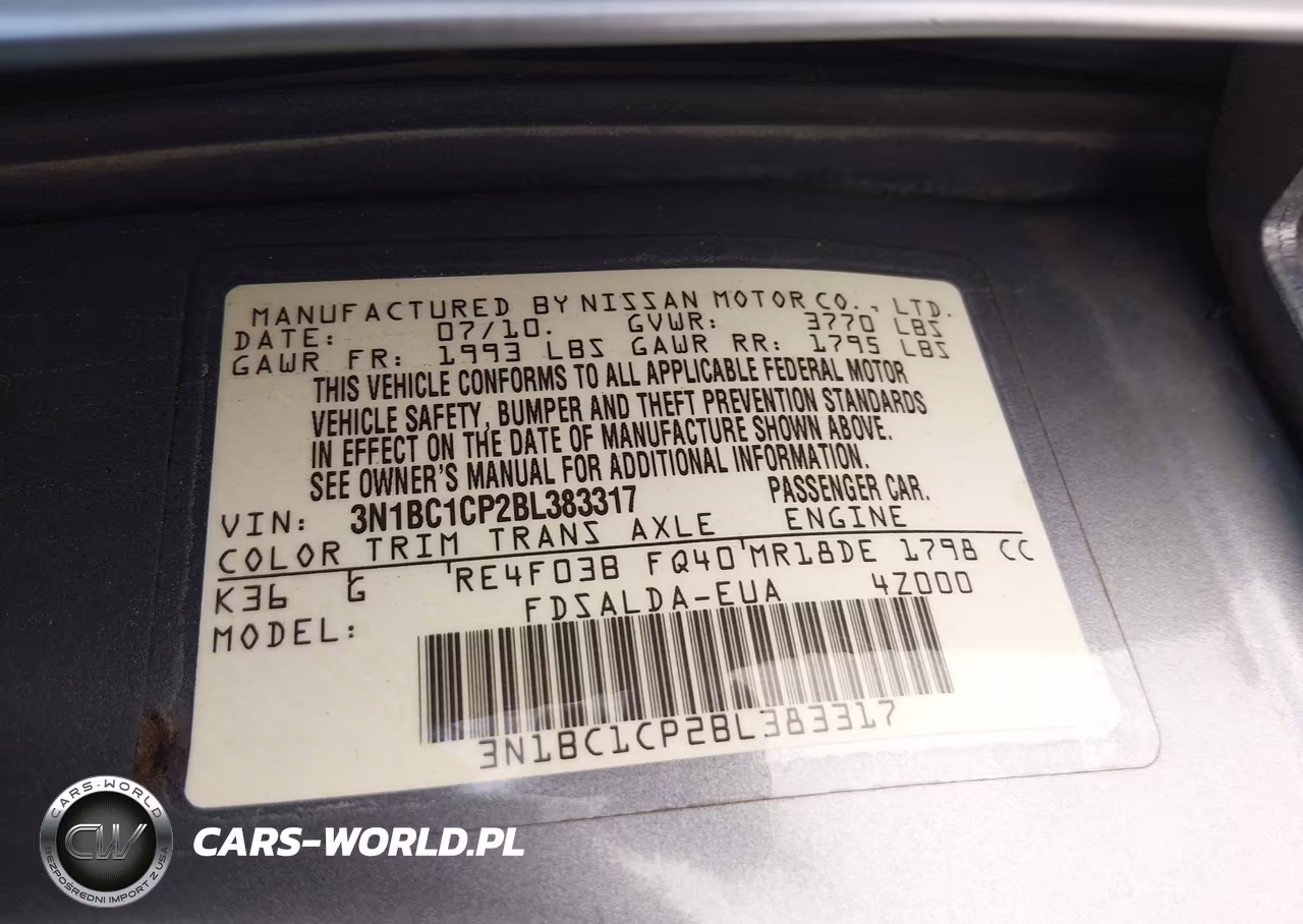 2011 Nissan Versa 1.8S VIN:3N1BC1CP2BL383317 - 9