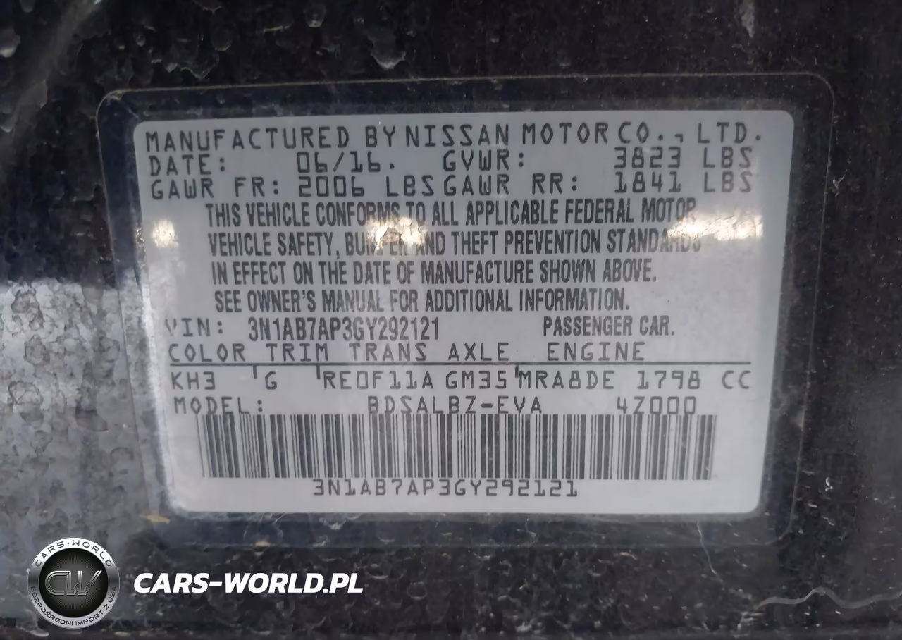 2016 Nissan Sentra Fe+ S-S-Sl-Sr-Sv VIN:3N1AB7AP3GY292121 - 9