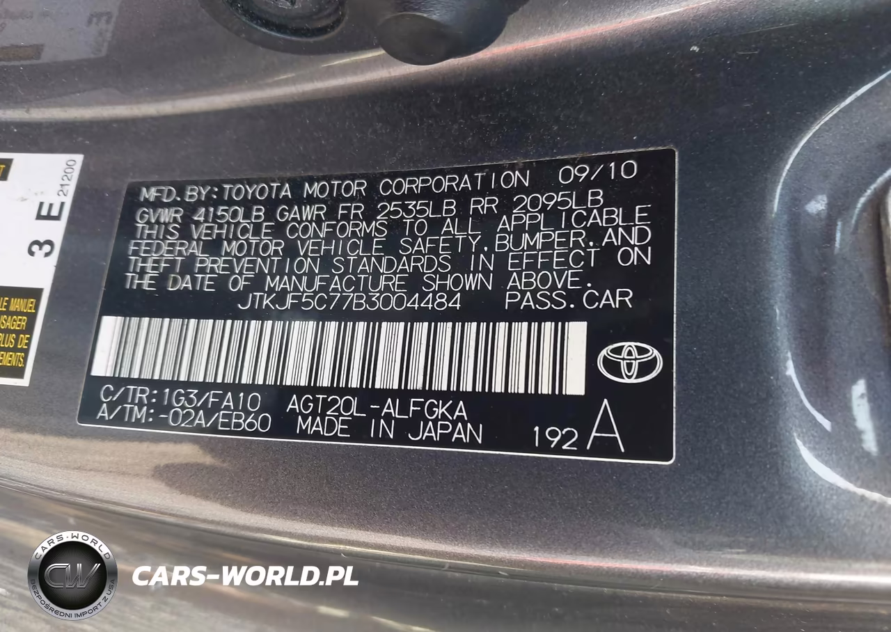 2011 Scion Tc VIN:JTKJF5C77B3004484 - 9
