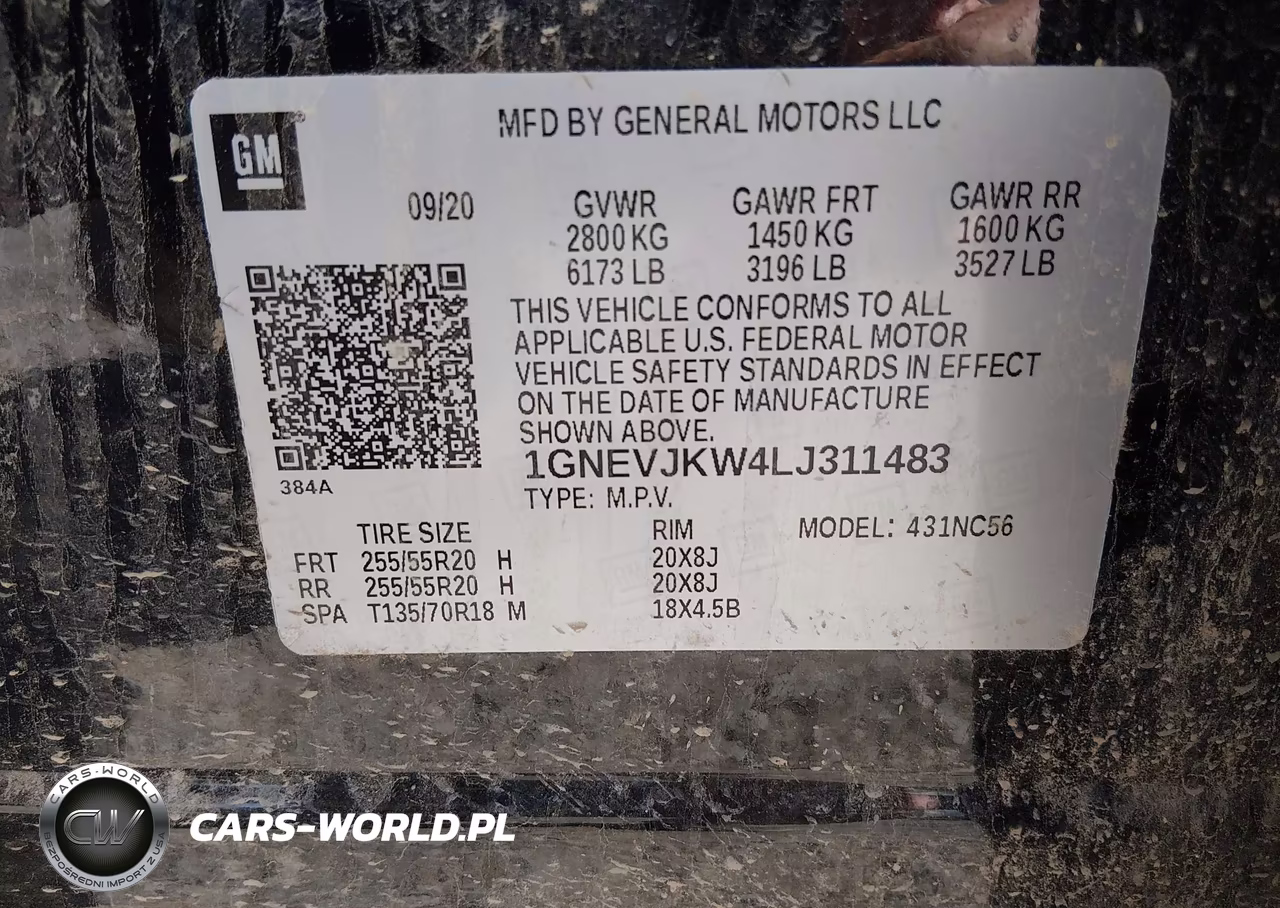 2020 Chevrolet Traverse Awd Rs VIN:1GNEVJKW4LJ311483 - 9