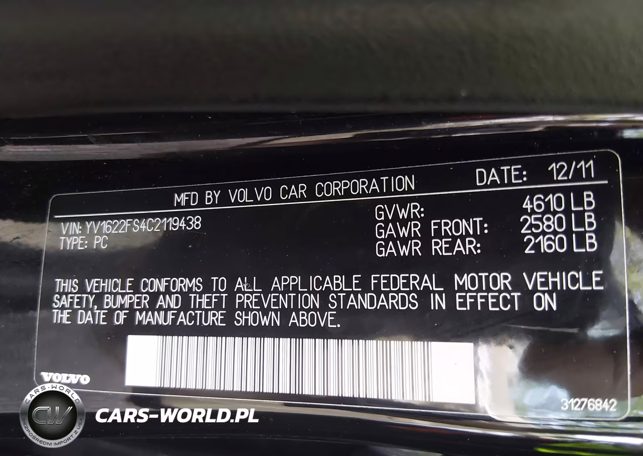 2012 Volvo S60 T5 VIN:YV1622FS4C2119438 - 9