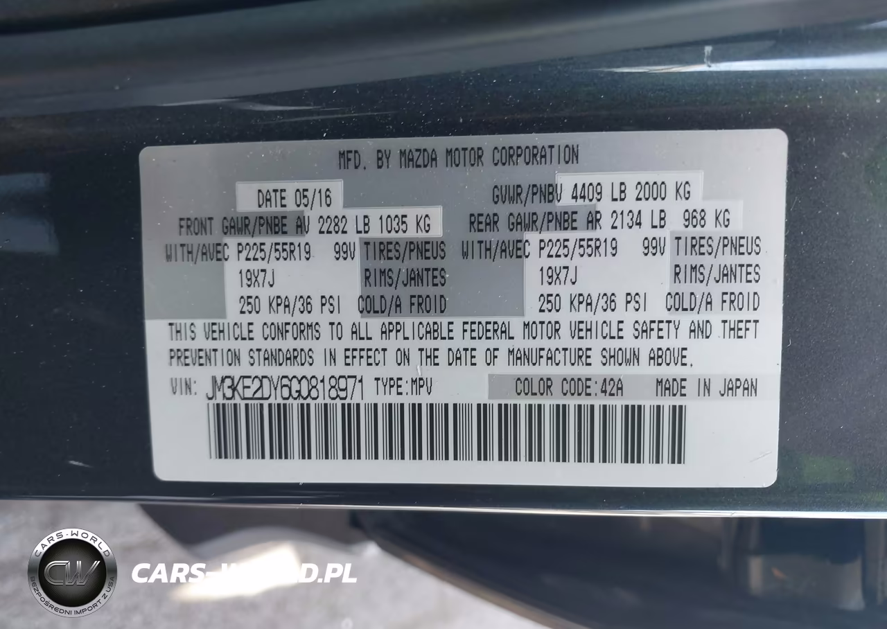 2016 Mazda Cx-5 Grand Touring VIN:JM3KE2DY6G0818971 - 9