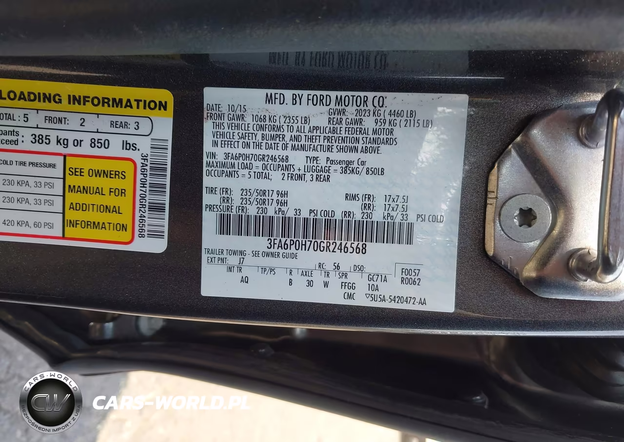 2016 Ford Fusion Se VIN:3FA6P0H70GR246568 - 9
