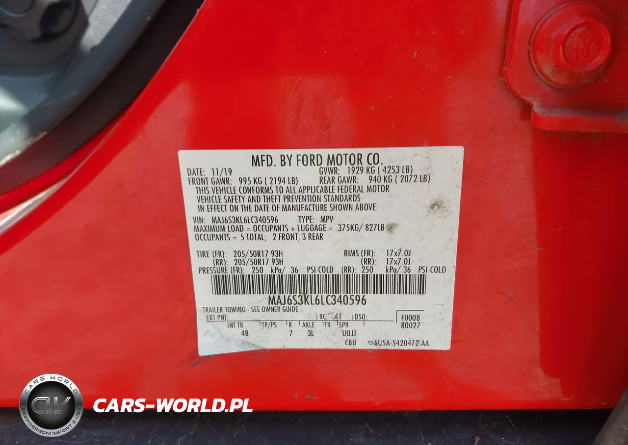 2020 Ford Ecosport Titanium VIN:MAJ6S3KL6LC340596 - 9