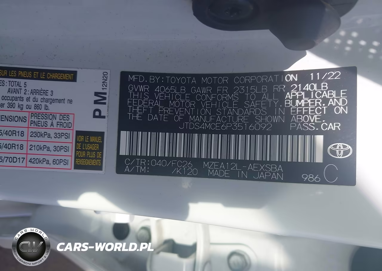 2023 Toyota Corolla Se VIN:JTDS4MCE6P3516092 - 9
