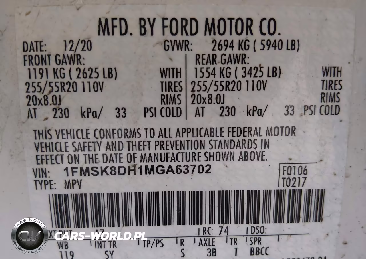 2021 Ford Explorer Xlt VIN:1FMSK8DH1MGA63702 - 9