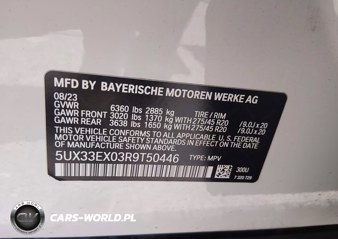 2024 BMW X6 xDrive40I VIN:5UX33EX03R9T50446 - 9