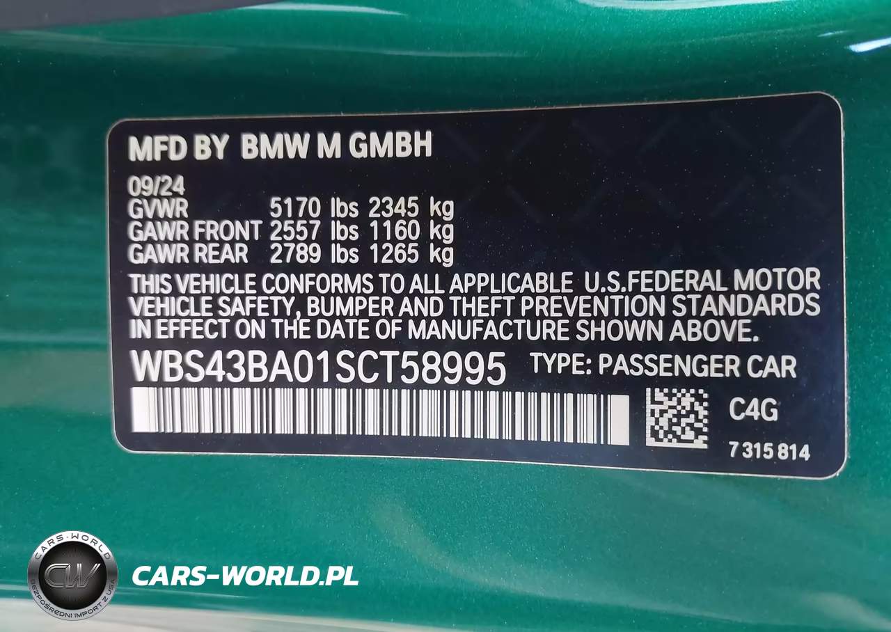 2025 BMW M4 Competition xDrive VIN:WBS43BA01SCT58995 - 9