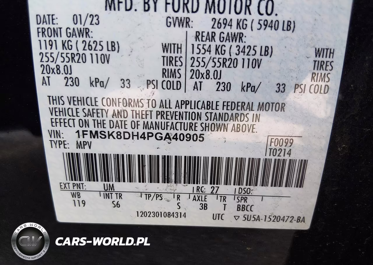 2023 Ford Explorer Xlt VIN:1FMSK8DH4PGA40905 - 9