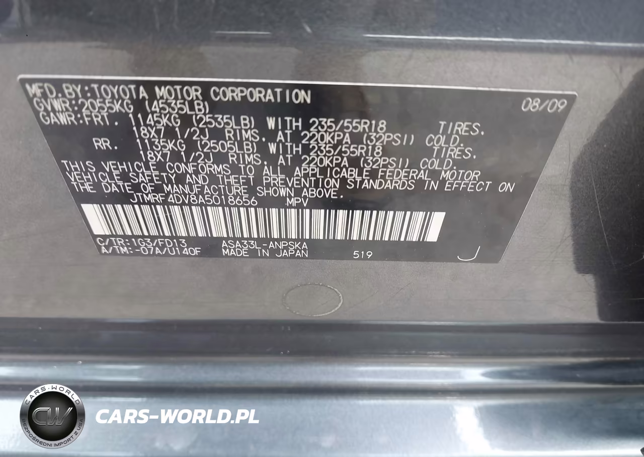 2010 Toyota Rav4 Sport VIN:JTMRF4DV8A5018656 - 9