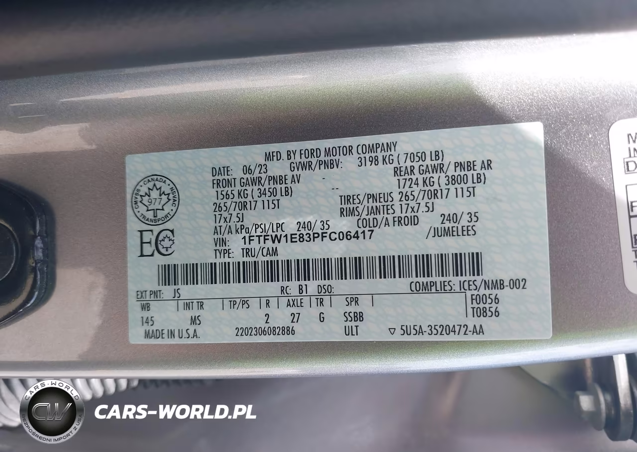 2023 Ford F-150 Xlt VIN:1FTFW1E83PFC06417 - 9