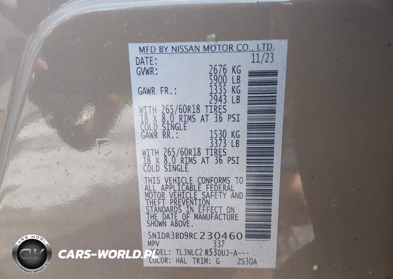 2024 Nissan Pathfinder Rock Creek 4Wd VIN:5N1DR3BD9RC230460 - 9