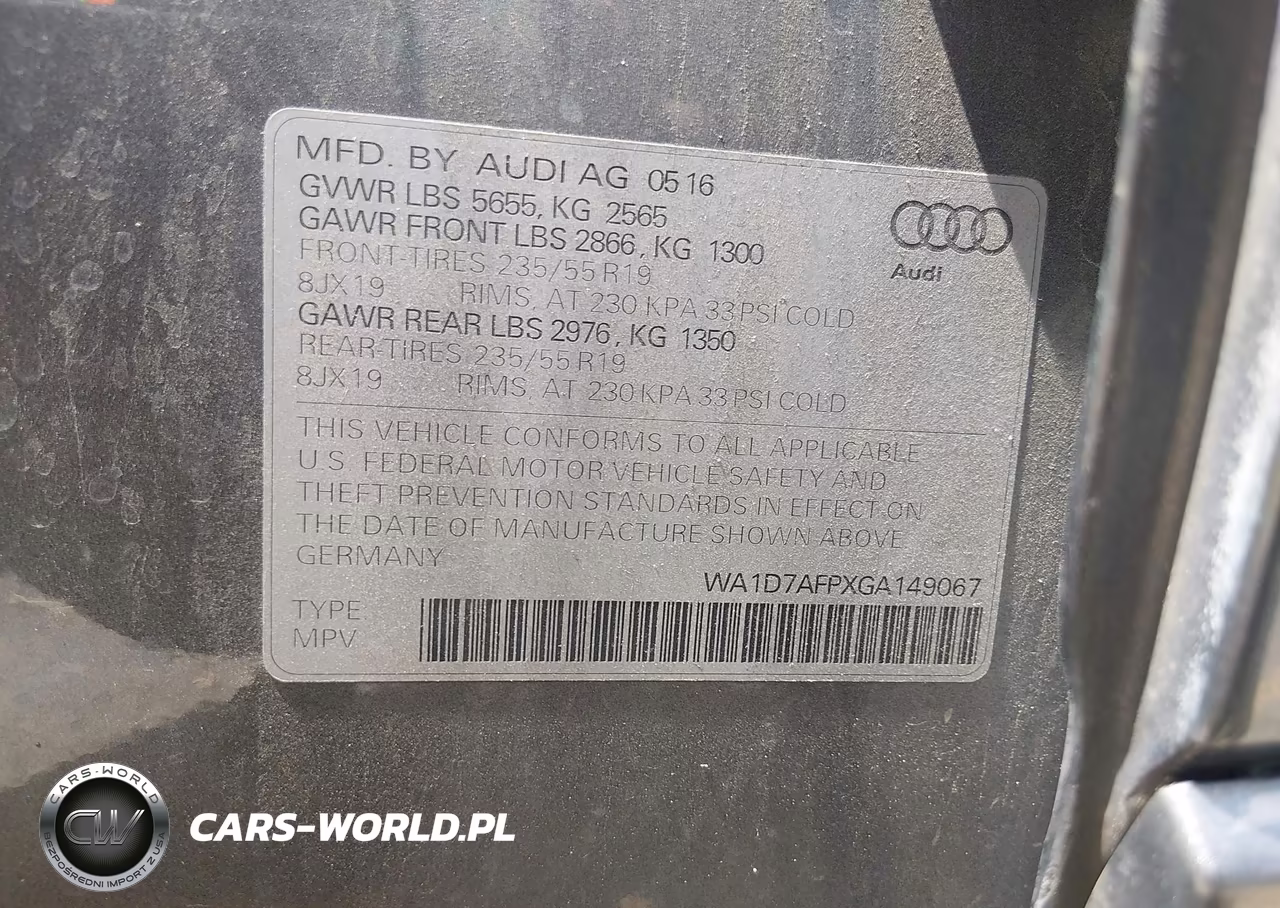 2016 Audi Q5 3.0T Premium Plus VIN:WA1D7AFPXGA149067 - 9