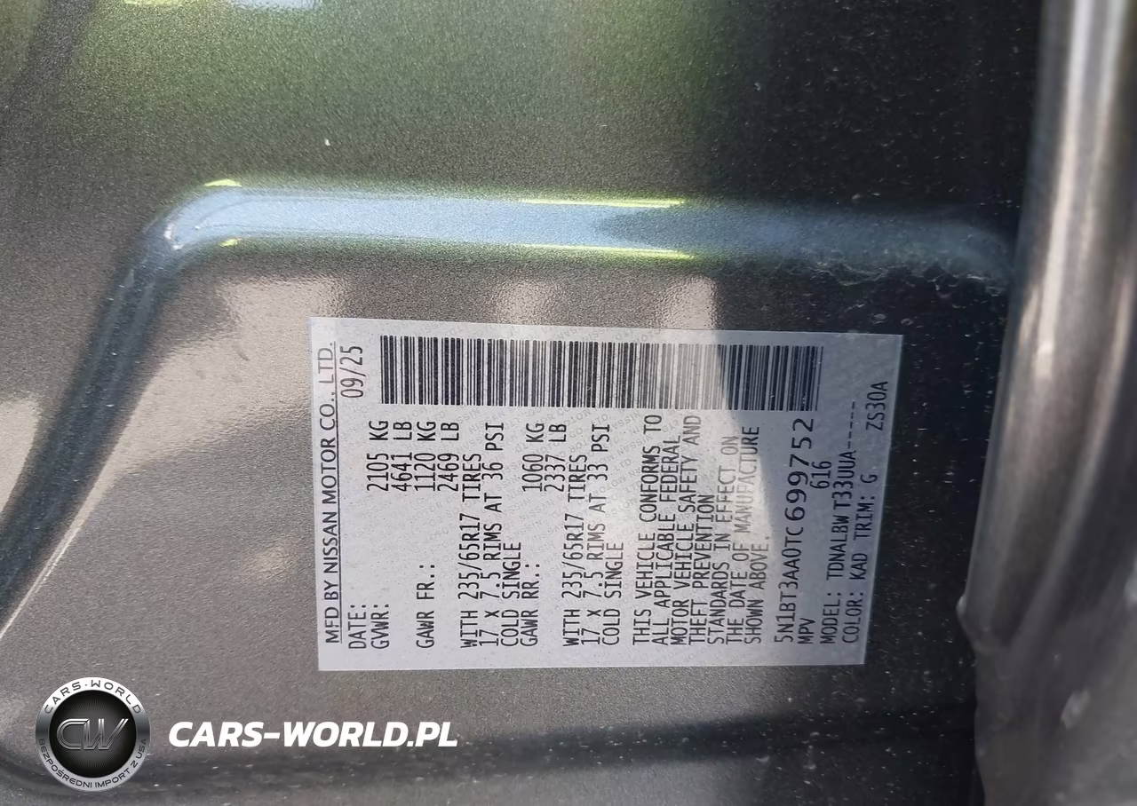 2026 Nissan Rogue S VIN:5N1BT3AA0TC699752 - 9