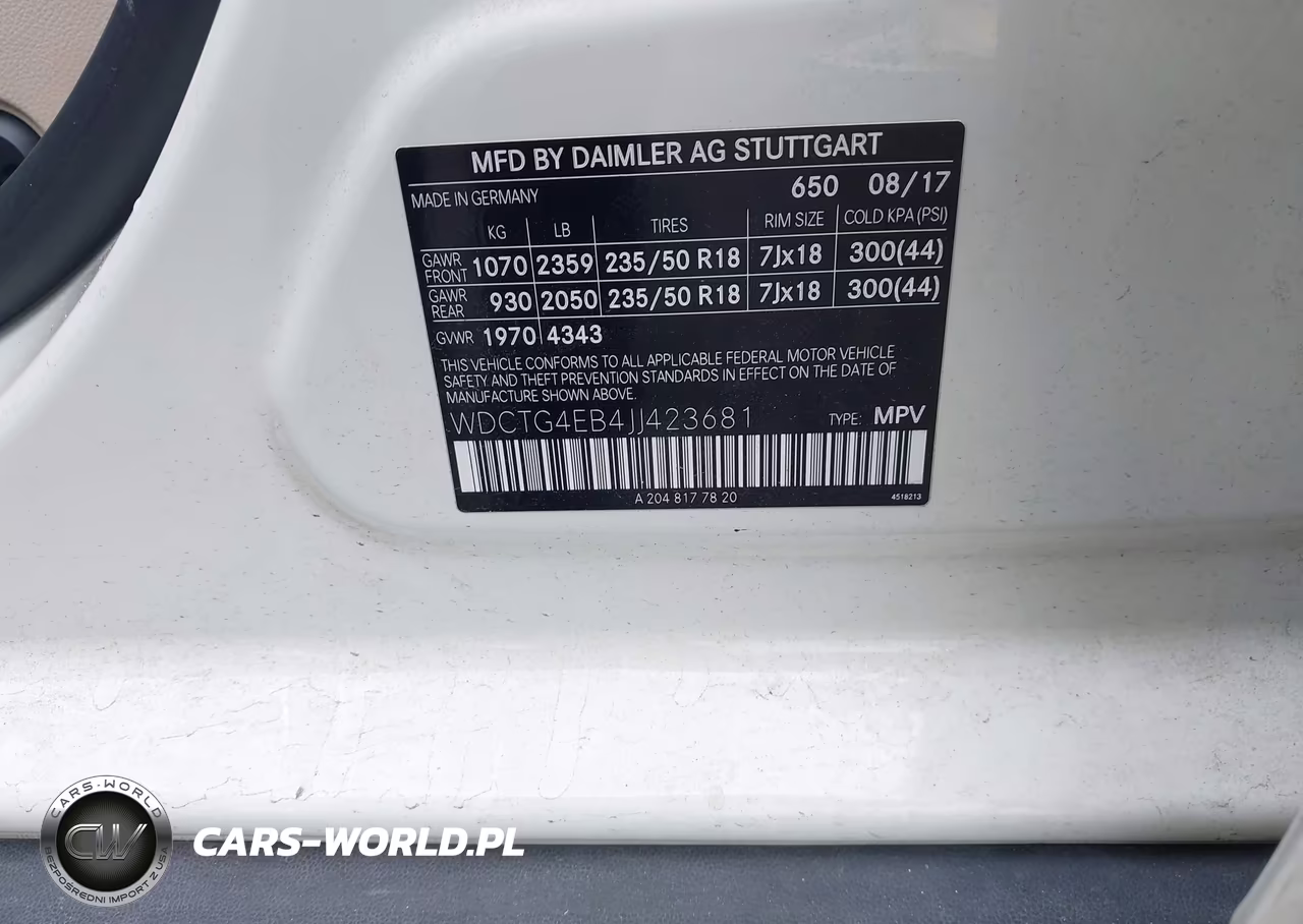 2018 Mercedes-Benz Gla 250 VIN:WDCTG4EB4JJ423681 - 9