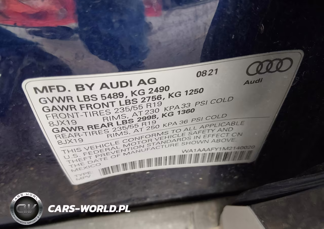 2021 Audi Q5 Premium 45 Tfsi Quattro S Tronic VIN:WA1AAAFY1M2140020 - 9