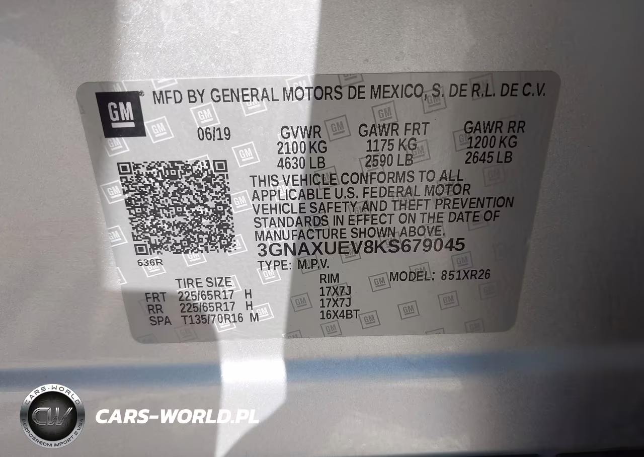 2019 Chevrolet Equinox Lt VIN:3GNAXUEV8KS679045 - 9