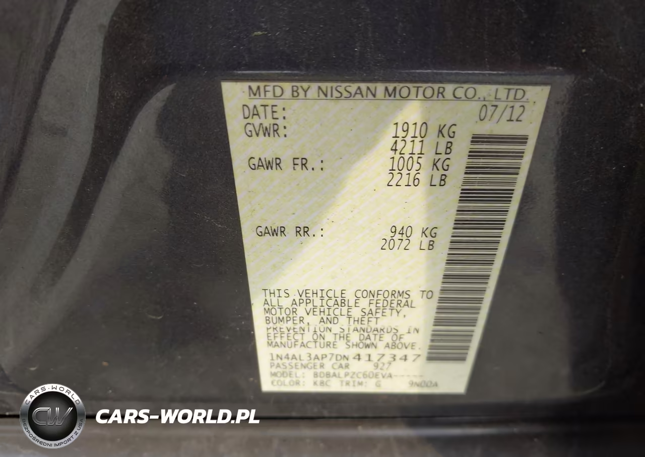 2013 Nissan Altima 2.5 VIN:1N4AL3AP7DN417347 - 9