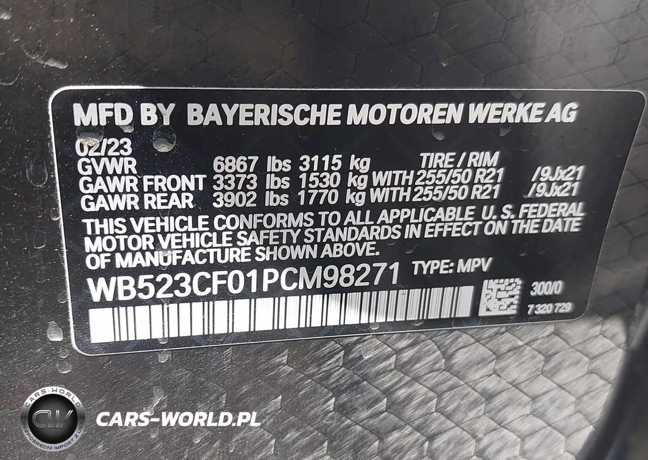 2023 BMW Ix xDrive50 VIN:WB523CF01PCM98271 - 9