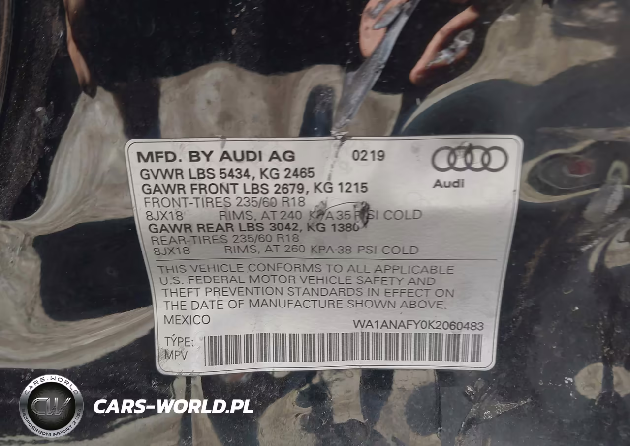 2019 Audi Q5 45 Premium VIN:WA1ANAFY0K2060483 - 9