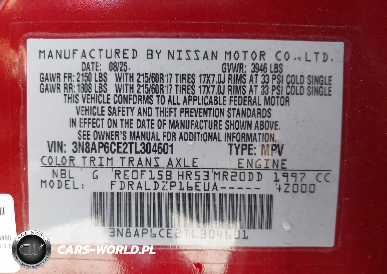2026 Nissan Kicks Sv VIN:3N8AP6CE2TL304601 - 9