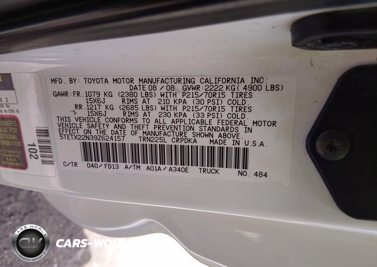 2009 Toyota Tacoma VIN:5TETX22N39Z624157 - 9