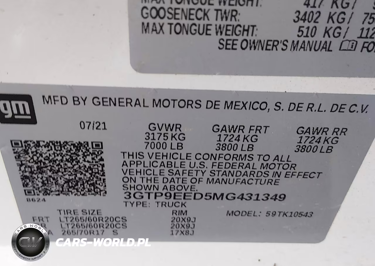 2021 GMC Sierra 1500 4Wd Short Box At4 VIN:3GTP9EED5MG431349 - 9