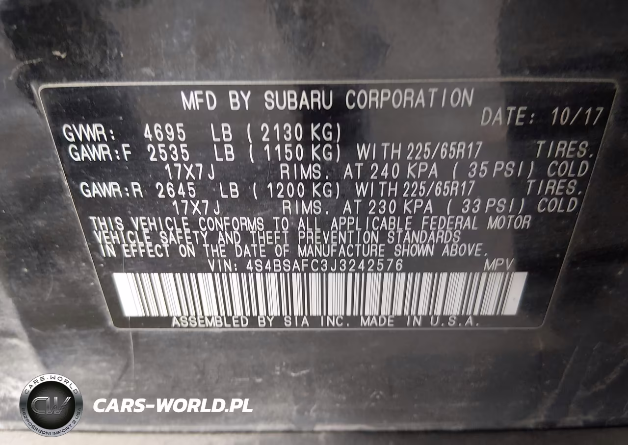2018 Subaru Outback 2.5I Premium VIN:4S4BSAFC3J3242576 - 9
