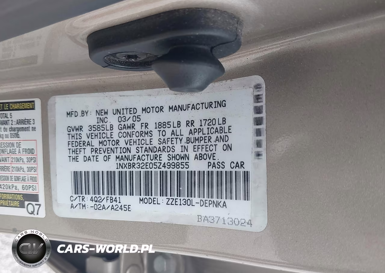2005 Toyota Corolla Le VIN:1NXBR32E05Z499855 - 9