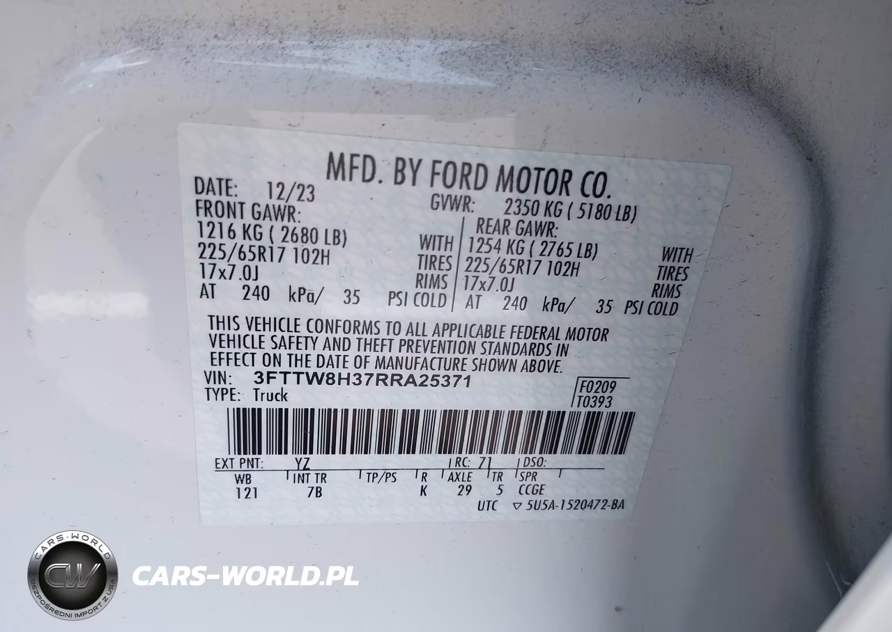 2024 Ford Maverick Xlt VIN:3FTTW8H37RRA25371 - 9